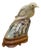 Mid 20th Century Justa Carved Buffalo Horn Bird Figurine on Wood Base MCM Sculpture For Sale