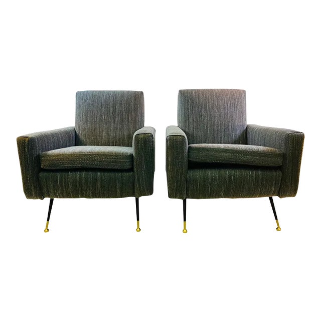 1950s Marco Zanuso Mid-Century Modern Italian Armchairs Designed - A Pair For Sale