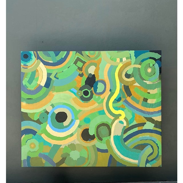 Vintage Monumental Original Abstract Oil on Canvas For Sale - Image 4 of 12