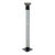 Vintage Modern Style Chrome & Glass Torchier Floor Lamp For Sale