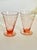 Vintage Pink Glassware Set- 2 Wine Glasses & 2 Footed Tumblers For Sale - Image 9 of 12