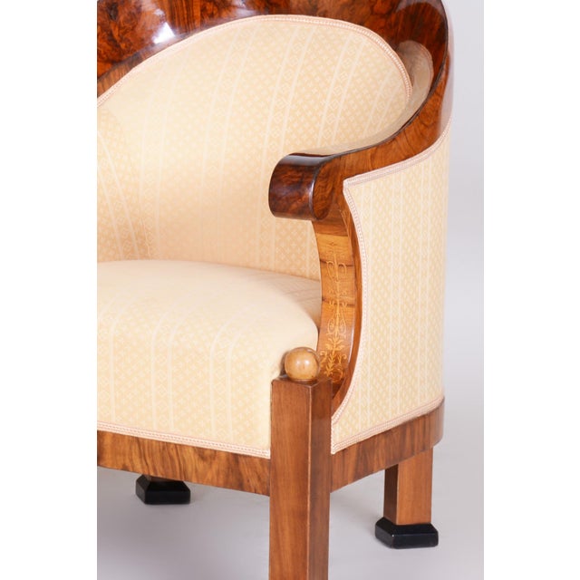 Traditional Empire Seating Set in Walnut, Austria, 1810s, Set of 3 For Sale - Image 3 of 16