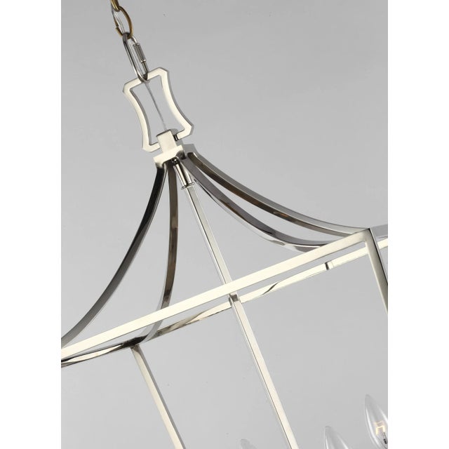 Chapman & Myers by Visual Comfort Studio Southold Medium Lantern, Silver For Sale - Image 4 of 5