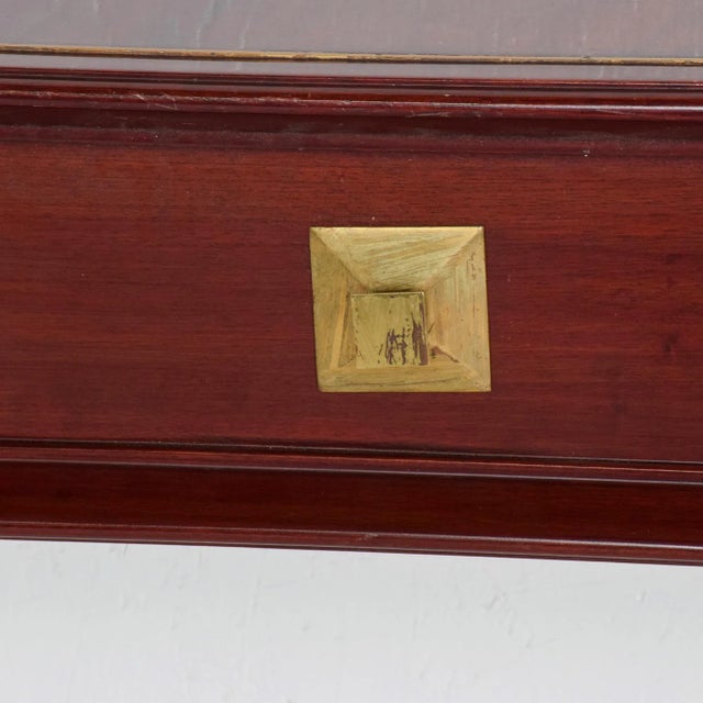 Roberto and Mito Block 1940s Roberto & Mito Block Mahogany Wall Console Mexico For Sale - Image 4 of 10