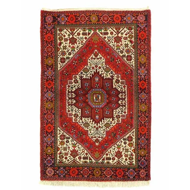 1980s Fine Hand Knotted Vintage Persian Bidjar For Sale - Image 4 of 4