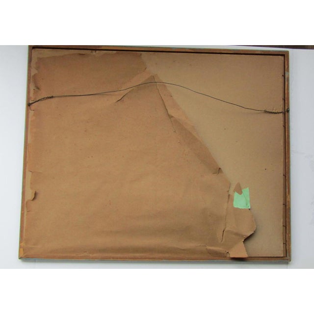 Textile Antique Chinese Silk Painting Scholar Scene Framed W Calligraphy Seal For Sale - Image 7 of 7