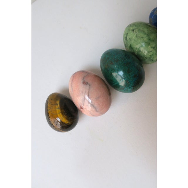 Mid 20th Century Italian Marble Egg Sculptures For Sale - Image 5 of 12