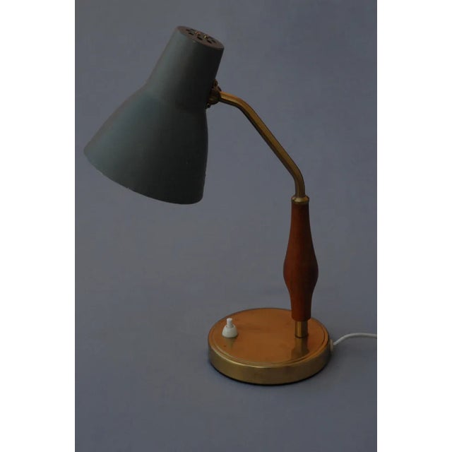 Metal Mid-Century Modern Swedish Model E1179 Table Lamp from Asea, 1950s For Sale - Image 7 of 11