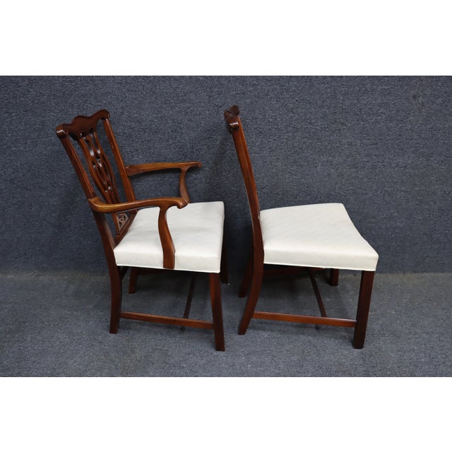 Hickory Chair Co. Chippendale Style Mahogany Dining Chairs – Set of 6 For Sale - Image 14 of 16