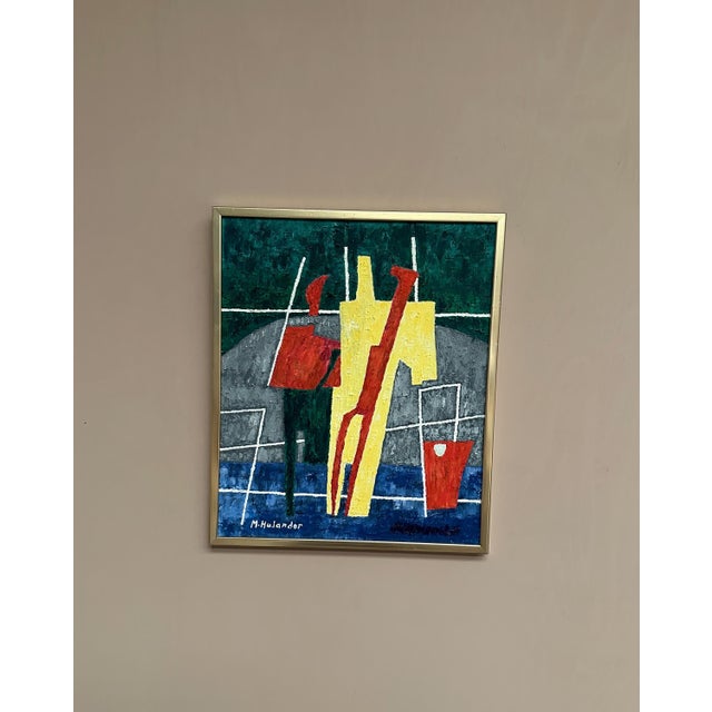 M. Hulander, Abstract Composition, 1960s, Oil on Canvas, Framed For Sale - Image 8 of 18