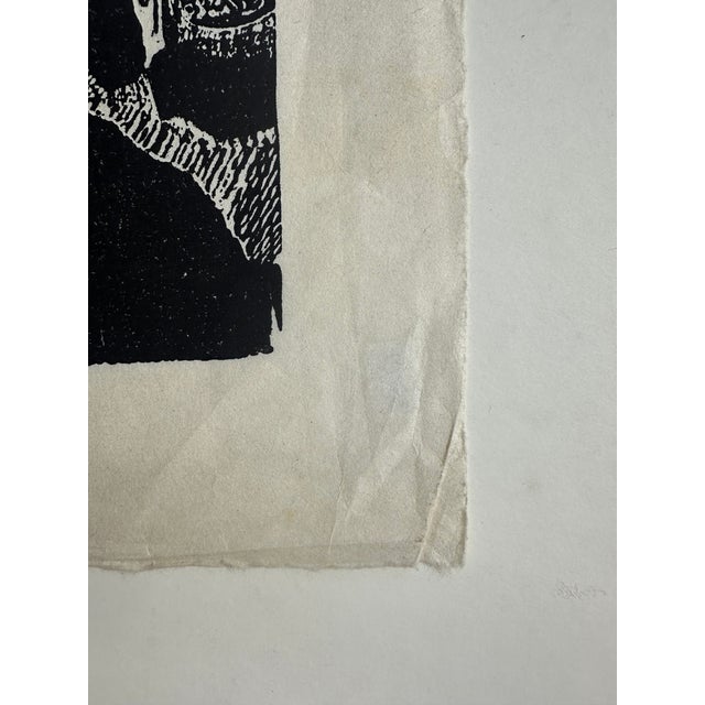 1970s 1970s "As It Was" Contemporary Original Block Print For Sale - Image 5 of 7