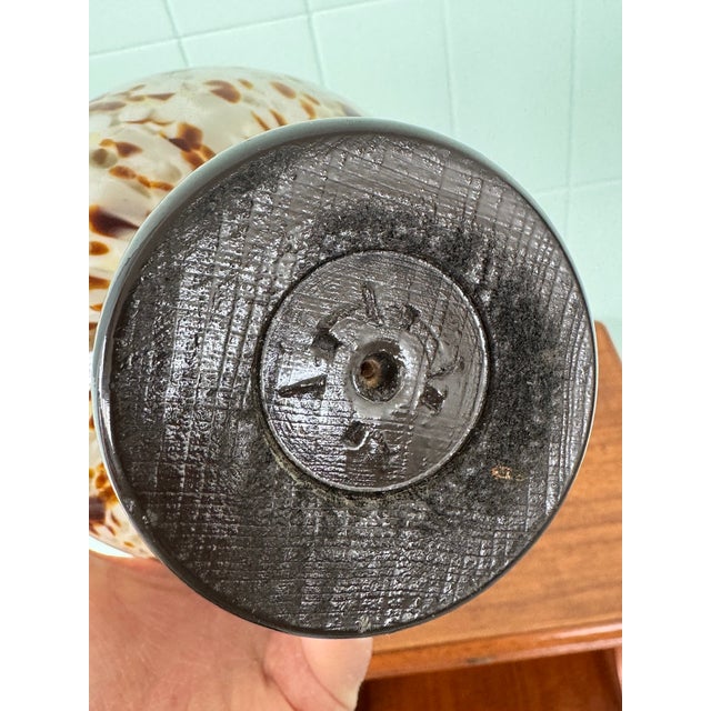 Vintage Glass Sphere on Wooden Base by Alain Delon, 1970s For Sale - Image 13 of 14