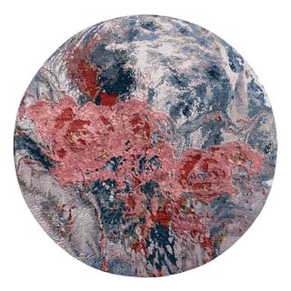 Glacial Haven Rug inn Hand-Knotted Wool and Viscos by Murano Shutters For Sale