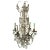 1940s French 6-Arm Crystal Chandelier For Sale