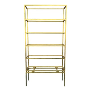 Aerin Gold Gilt Bookcase by Lee Jofa Furniture For Sale