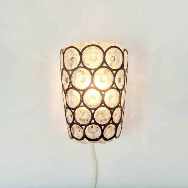 Mid-Century Modern Glass Wall Lights from Limburg, Germany, 1960s, Set of 2 For Sale - Image 4 of 9