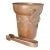 Hamered Copper Ice Bucket w/ Tongs For Sale