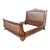 King Size Wood Leather Sleigh Bed Frame For Sale