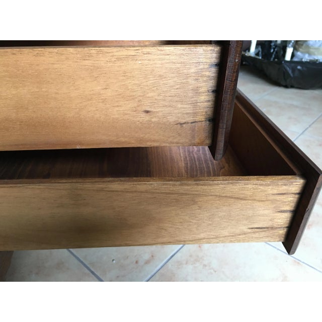Brown Oak Desk, 1970s For Sale - Image 8 of 13