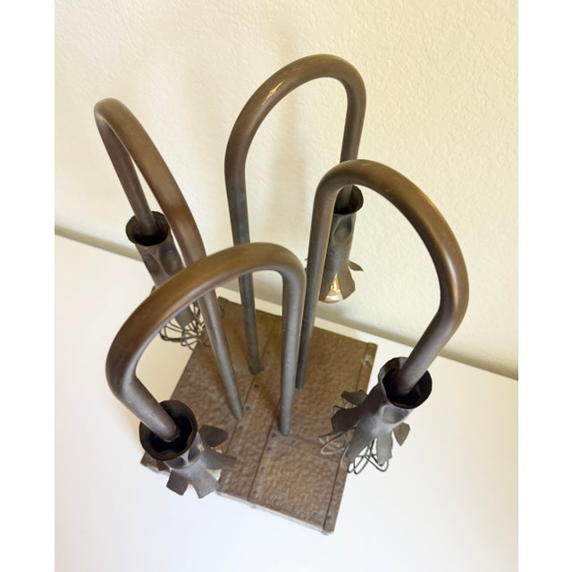 Bronze 1940s Bronze Biomorphic Table Lamp For Sale - Image 8 of 14