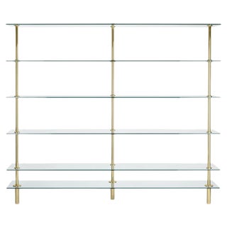 Legs Bookshelves in Crystal and Polished Brass by Paolo Rizzatto For Sale