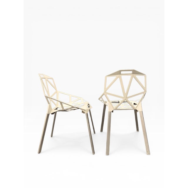 Off-White Chairs by Konstantin Grcic for Magis Italy, Set of 2 For Sale - Image 4 of 11