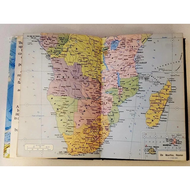 Petite Vintage World Atlas Book, Hardcover For Sale - Image 4 of 6