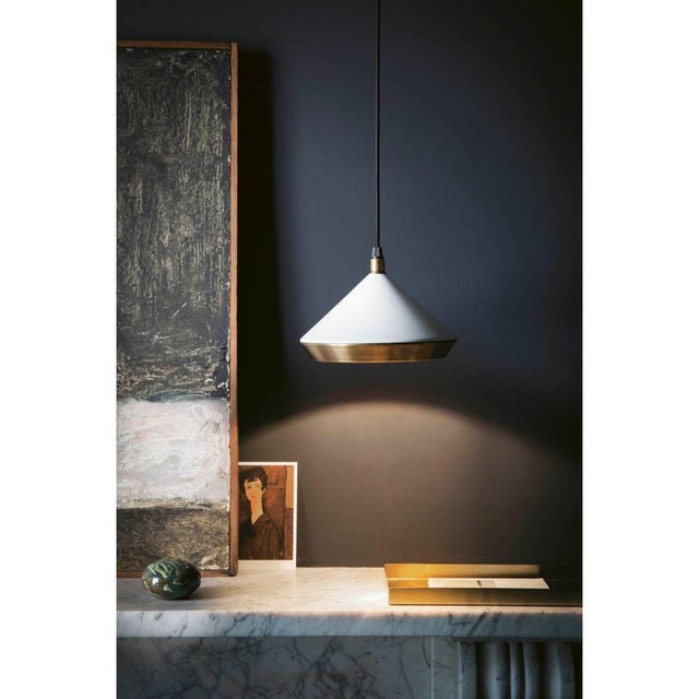 Shear Pendant Light in Brass by Bert Frank For Sale - Image 3 of 6