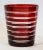 Hand cut old fashioned glasses - cranberry to clear with different designs on each glass. These are super festive, perfect...
