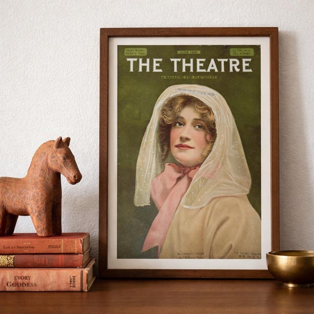 1900 - 1909 Original June 1908 Cover From the Theatre: A Magazine for Playgoers, Featuring Actress Charlotte Walker. Unframed. 1 of 2 For Sale - Image 5 of 5