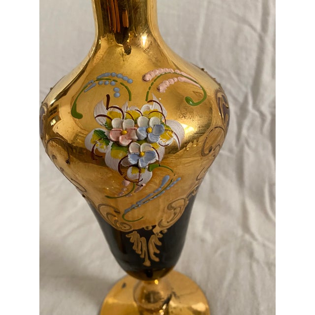 Vintage Mid-Century Bohemian Glass Cordial Set- 7 Pieces For Sale - Image 4 of 11