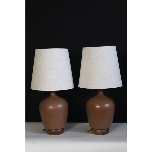 Mid 20th Century French Ceramic Lamps - a Pair For Sale In Miami - Image 6 of 9