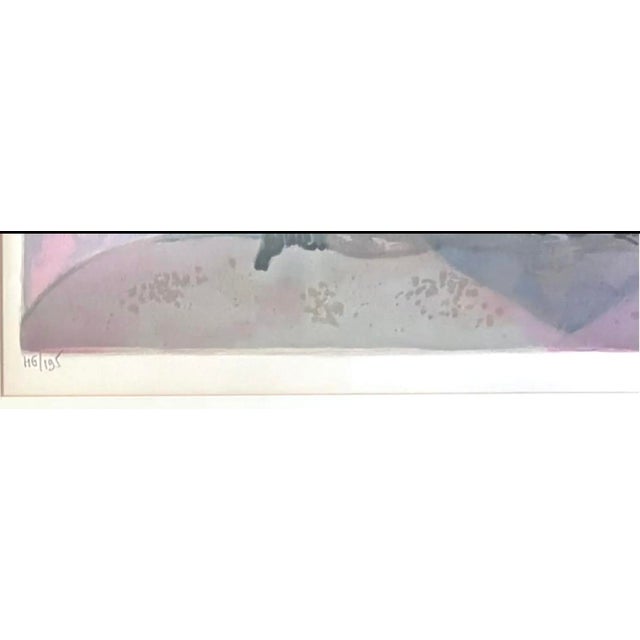 Blue Original Mid Century Georges Lambert Lithograph, Landscape - Village Provencal, Signed and Numbered For Sale - Image 8 of 11