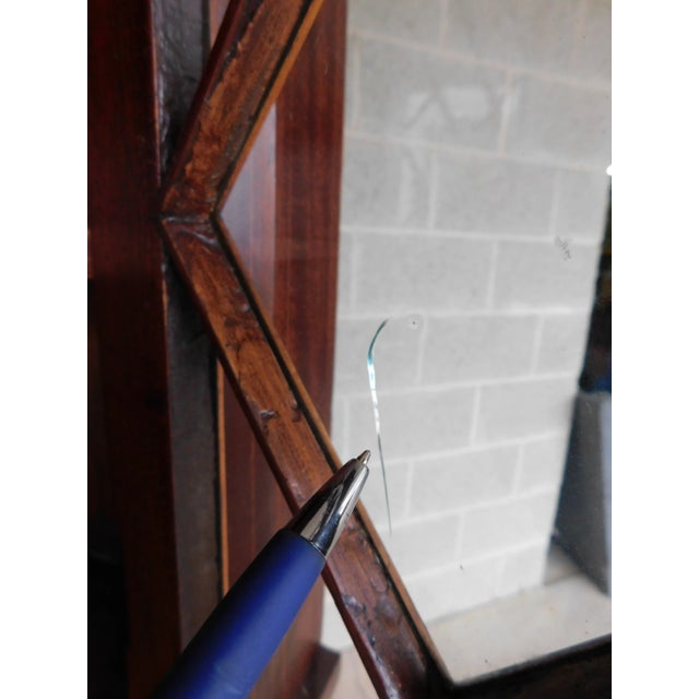 George Hepplewhite Antique 19th Century Mahogany 2pc Inlaid Corner Cabinet For Sale - Image 4 of 13