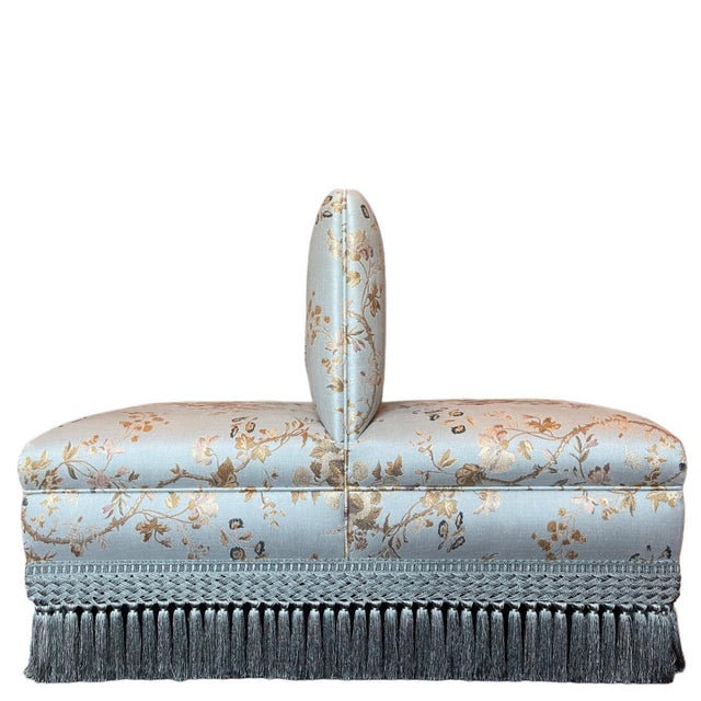 Blue Vintage French Banquette Chaise Lounge by Jean-Rémy Couradette, 1999 For Sale - Image 8 of 8