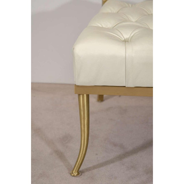 White and Brass Chairs by William "Billy" Haines - Set of 4 For Sale - Image 4 of 8