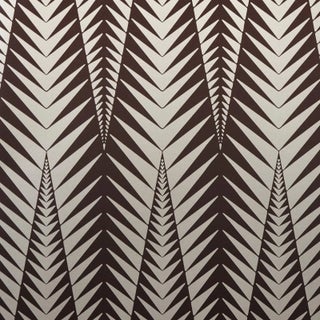 Sample - Schumacher x Neisha Crosland Zebra Wallpaper in Brown Silver For Sale
