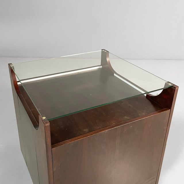 Wood Mid-Century Modern Italian Cubobar Bar Cart by Bruno Munari for Stildomus, 1960s For Sale - Image 7 of 18
