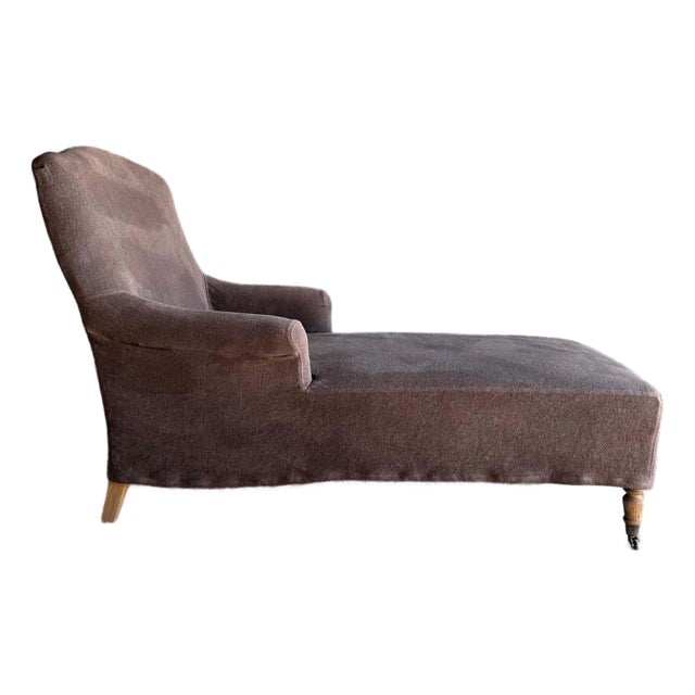 Alma Chaise Lounge Slipcover Only - Cafe Noir For Sale
