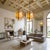 Glowing like golden leaves suspended in midair, this striking pair of Murano glass chandeliers captures the warmth and...
