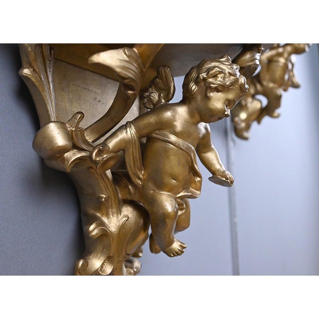 Late 19th Century Gilt Wood Wall Sconces, Set of 2 For Sale - Image 11 of 18