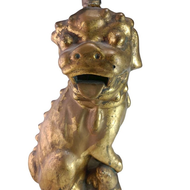 Vintage Foo Dog Lamp, 1950s For Sale - Image 6 of 8