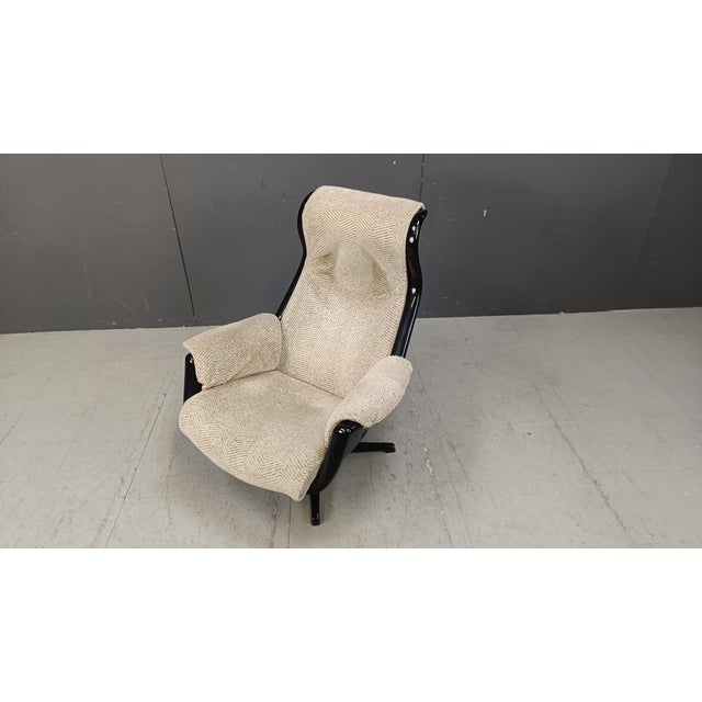 Mid-Century Modern Mid-Century Space Age Galaxy Armchair attributed to Alf Svensson for Dux, 1968 For Sale - Image 3 of 8