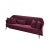 Contemporary Bhutan Bordeaux Velvet Sofa by Javier Gomez For Sale - Image 3 of 3