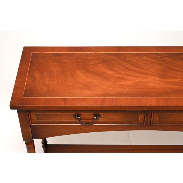 1950s Vintage Inlaid Georgian Style Console Table, 1950 For Sale - Image 5 of 10