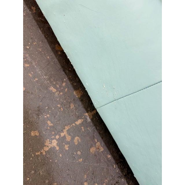 Vintage Postmodern Teal Leather Sofa by Directional Furniture. Circa 1980s. For Sale - Image 12 of 18