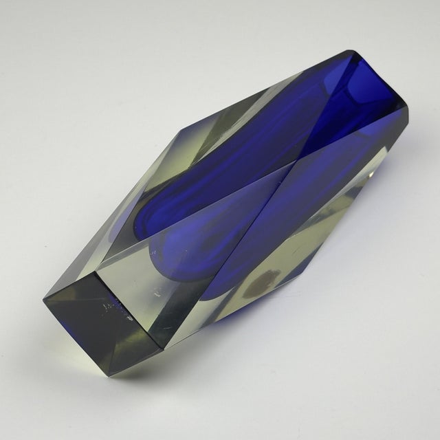 Blue Vintage Sommerso Blue Murano Vase, Italy, 1970s For Sale - Image 8 of 18
