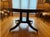 1990s Attributed to Theodore Alexander Large Round Mahogany Dining Extension Table For Sale - Image 11 of 12