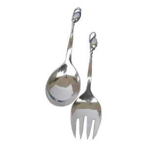 Georg Jensen "Blossom" Serving Set Circa 1930s. - Set of 2