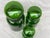 Vintage Apothecary Jar Set Green Glass Belgium For Sale - Image 9 of 13
